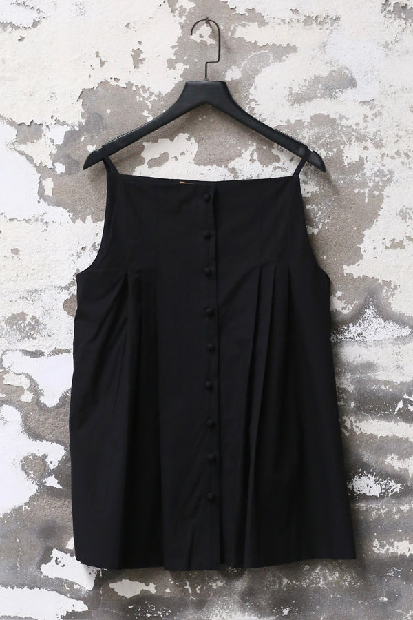 UNISECON 25 Spring/Summer Back Pleated Sleeveless Top USC-U11W33-HEI Black USC-U11W32